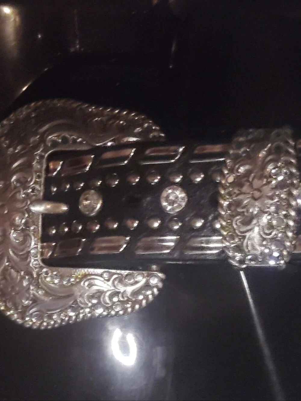 Rhinestone Western Belt- Rodeo 'n Biker Queen Bling- bling! Genuine Nocona